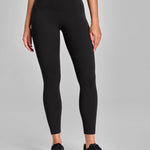 HeyNuts Workout Pro 7/8 Leggings for Women, High Waisted Compression Workout Leggings Athletic Tummy Control Buttery Soft Yoga Pants 25'' Black S(4/6)