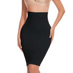 JOYSHAPER Half Slips Shapewear Skirt Under Dress Tummy Control High Waist Shapewear Half Skirt With Built In Thong Black L