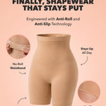 SHAPERMINT Shapewear for Women - High-Waisted Shapewear Tummy Control Shorts, Thigh Slimmer, Underwear for Women Sand
