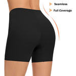 Womens Seamless Shaping Boyshorts Panties Tummy Control Underwear Slimming Shapewear Slip Shorts(#A1 Black(no Control),XX-Large)