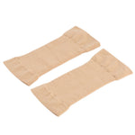 2 Pair Beauty Women Weight Loss Calories Slimming Arm Shaper Massager Lose Buster Wrap Belt Slimming Compression Arm Shaper Helps Tone Shape Upper Arms Sleeve, Black + Flesh Color