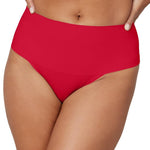 SPANX SPANXsupersmooth Undie-tectable Thong - Comfortable Core Control - Invisible Shapewear - Women No Show Thong Underwear - Red Pop - Medium