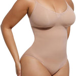 Tummy Control Shapewear Bodysuit for Women, Seamless Body Shaper Thong, Brief or Mid-Thigh Faja, Sculpting Slimming Bodysuits