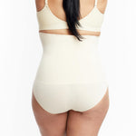 Underoutfit High Waisted Underwear for Women- Tummy Control Shapewear Panty- Small to Plus Sizes, Nude, Medium
