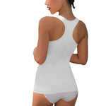EUYZOU Women’s Tummy Control Shapewear Tank Tops - Seamless Compression Racerback Vest Body shaper Tank Top - White 2XL