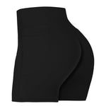 Sunzel 8" / 5" / 3" Biker Shorts for Women with Pockets, High Waisted Yoga Workout Shorts Black Large