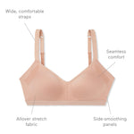 Warner's Women's Easy Does It Underarm Smoothing with Seamless Stretch Wireless Lightly Lined Comfort Bra RM3911A, White, Medium