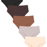 UNDER THE SEA Seamless Underwear for Women Plus Size Mid Rise Lingerie Brief Sexy No Show Panties Lingerie Cheeky Clothing Clothes outfits Apparel Gift Overnight Delivery Items Fashion 5 Pack XS-3XL