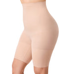 DELIMIRA Women's Shapewear Shorts Tummy Control Plus Size High Waisted Panties High Compression Thigh Slimmer Beige 1X