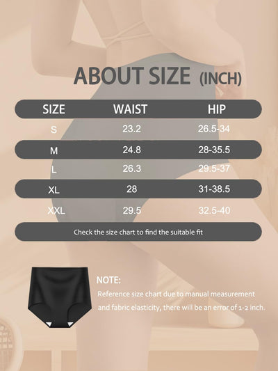 QUASTI Women's High Waisted Underwear Tummy Control Cotton Postpartum Panties Full Coverage Briefs 4 Pack(Regular & Tummy control Plus（XXL）