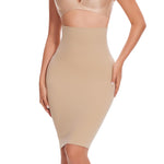 JOYSHAPER Shapewear Dress Half Slip for Women Under Dresses Half Skirt High Waist Slips Dress Built in Shapewear Dress Nude S