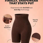 SHAPERMINT Shapewear for Women - High-Waisted Shapewear Tummy Control Shorts, Thigh Slimmer, Underwear for Women Chocolate