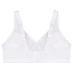 Glamorise Full Figure Plus Size MagicLift Minimizer Bra Wirefree #1003 White