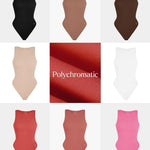 Popilush Bodysuits for Women Scoop Neck Body Suits Sleeveless Thong Halter Cotton Casual Tank Top for Summer