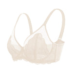 HSIA Minimizer Bras for Women Large Bust Full Coverage Lace Plus Size Bra - Mermaid Scales Light Beige