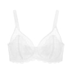 HSIA Minimizer Bras for Women Large Bust Full Coverage Lace Plus Size Bra - Mermaid Scales White