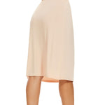 MANCYFIT Women's Half Slips for Under Dresses Non Cling Under Skirt Slips with Single Side Slits Nude Small