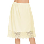 MANCYFIT Half Slips for Under Dresses Slip Skirt Extender for Women Underskirt Lace Trim A-Line Knee Length Beige Medium