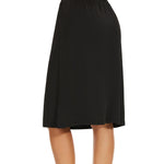 MANCYFIT Women's Half Slips for Under Dresses Non Cling Under Skirt Slips with Single Side Slits Black Large