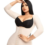 Forma Tu Cuerpo Post-Surgery Compression Faja for Women – Full Body Girdle with Open Crotch, High Compression Shapewear for Tummy Control, Bei L