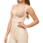 Isavela High Back Closed Buttocks Enhancer Hook & Eye Front Center (BE13) (XL, Black)
