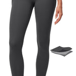 IUGA Compression Leggings with Pockets for Women Tummy Control Leggings No Front Seam Workout High Waist Yoga Pants,Ink Gray