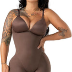 Snatched Body Tummy Control Shapewear Bodysuit Full Body with Built in Cups | Soft Control for Women Caramel
