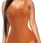 Irisnaya Shapewear Bodysuit Scoop Neck Tank Tops for Women Tummy Control Waist Trainer Vest Full Body Shaper