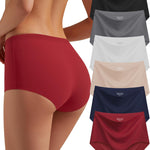Sazoox Womens Seamless Underwear High Waisted Full Coverage Briefs No Show Soft Breathable Panties 6 Pack