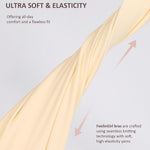 FeelinGirl Seamless Bras Wireless Bralettes for Women with Supportive, Wireless Unlined Comfort Buttery Soft Bras for Comfy Sleep Everyday, Light Beige, S