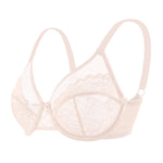 HSIA Minimizer Bras for Women Enchante Full Coverage Underwire Bras Plus Size Lifting Floral Lace Bra for Heavy Breast Dusty Peach