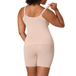 PLAYTEX Women's Cami, Smoothing Seamless Tank Top for Women, Long Length, Moisture-Wicking, Adjustable Straps Almond