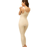 Isavela Body Suit Ankle Length W/Suspender Plastic Surgery Compression Garment W/Zipper (BS07) (3XL, Black)