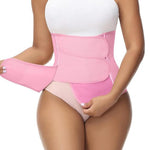 SHAPSHE Waist Trainer for Women Postpartum Abdominal Binder Cincher Corset Shapewear Stomach Wrap Pink XL