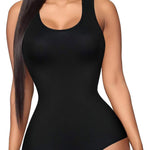 Irisnaya Shapewear Bodysuit Scoop Neck Tank Tops for Women Tummy Control Waist Trainer Vest Full Body Shaper