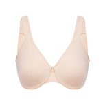 DELIMIRA Women's Minimizer Bra Plus Size Underwire Smooth Full Coverage Seamless Bras Beige 38DD