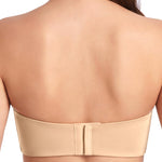 HSIA Strapless Bras for Women Push Up Seamless Underwire Padded Balconette Demi Convertible Bra for Small Busts Beige 34B