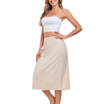 MANCYFIT Half Slips for Under Dresses Slip Skirt for Women A-line Underskirt for Dresses Nude Large