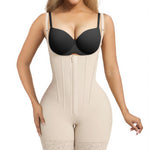 SHAPERX Women's Fajas Colombianas Tummy Control Shapewear Postpartum Butt Lifting Body Shaper with Boned Support,SZ7281-Beige-2XL