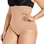DELIMIRA Women's Tummy Control Shapewear Panties Plus Size High Waist Panty Natural 3X