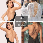 SHAPERIN Women's Backless Body Shaper Bra U Plunge Low Back Thong Shapewear Deep V Full Body Bodysuit