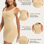 JOYSHAPER Shapewear Dress Slip Built in Bra for Women Tummy Control Padded Bra Shapewear Full Slips for Under Dresses