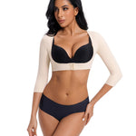 DEHORU Arm Shaper for Women Post Surgical Slimming Sleeves Compression Shirt Posture Corrector Tops Shapewear (BG L)