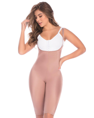 Fajas DPrada 09084 Womens Invisible Body Shapewear (Cocoa Mid-Leg, X-Small)