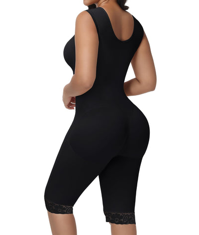 JOSHINE Fajas Colombianas High Compression Long Leg Curvy Faja Compression Garment After Liposuction Faja Corset Body Shaper Black XL