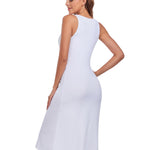MANCYFIT Full Slip for Women Under Dress Slips Wide Straps Slip Dress Tank Top Underdress White Medium