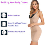 JOYSHAPER Womens Full Slips for Under Dresses Tummy Control Body Slimmer Dress Shapewear Slip V Neck Slimming Slip Beige 2XL
