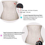 YIANNA Womens Waist Trainer Underbust 25 Steel Boned Sports Fitness Workout Hourglass Body Shaper Weight Loss, YA1210-Beige-M
