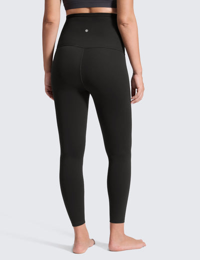 CRZ YOGA Butterluxe Maternity Leggings 25" - Over The Belly Buttery Soft Workout Activewear Yoga Womens Pregnancy Pants Black Small