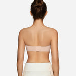 OEAK Womens Strapless Bras Jelly Push Up Bandeau Bra Non Slip Wireless Supportive Padded Bras Seamless Comfortable Tube Bra Large Skin